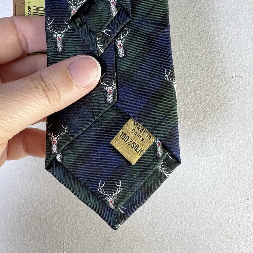 Class Club Gold Label Boys Lot 2 Neck Ties Holidays WinterFamily Photos Reindeer